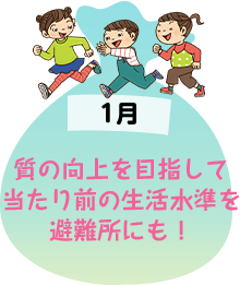 1月 室の向上を目指して当たり前の生活水準を避難所にも！