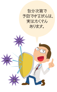 自分次第で予防できるがんは、実はたくさんあります。