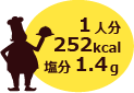 1人分　252kcal　塩分1.4g