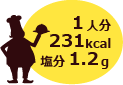 1人分　231kcal　塩分1.2g