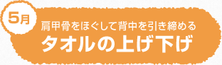 肩甲骨をほぐして背中を引き締める タオルの上げ下げ