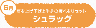 肩を上げ下げ上半身の疲れをリセット シュラッグ
