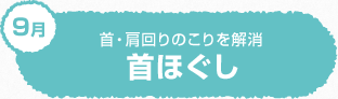 首・肩回りのこりを解消 首ほぐし