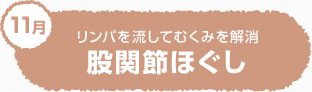 リンパを流してむくみを解消 股関節ほぐし