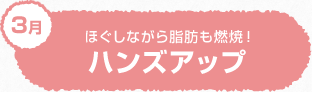 ほぐしながら脂肪も燃焼！ ハンズアップ