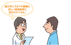 紹介状に経緯詳しい検査結果も添付されてるな。