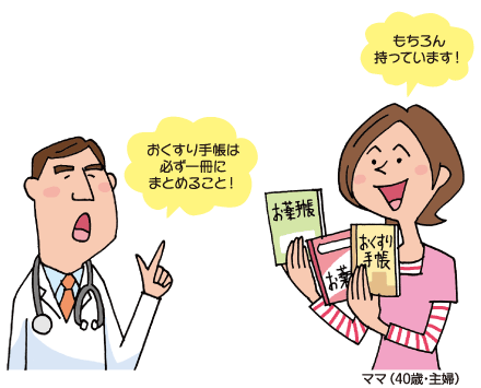 「もちろん持っています!」「おくすり手帳は必ず一冊にまとめること!」