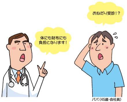「おねだり受診!?」「体にも財布にも負担となります!」