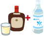 強いお酒は薄める