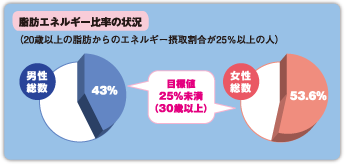 脂肪エネルギー比率の状況