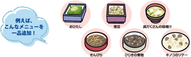 野菜を補うメニュー