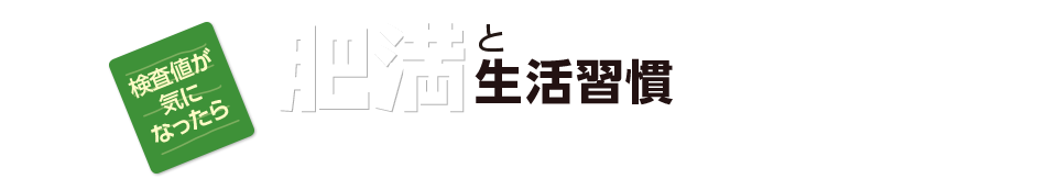 検査値が気になったら。肥満と生活習慣