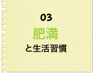 3 肥満と生活習慣