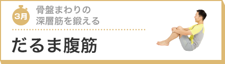 骨盤まわりの深層筋を鍛える だるま腹筋