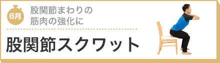 股関節まわりの筋肉の強化に 股関節スクワット