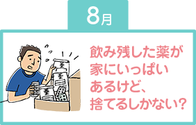 飲み残した薬が家にいっぱいあるけど、捨てるしかない？