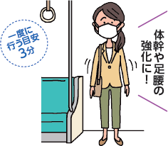 一度に行う目安3分 体幹や足腰の強化に！