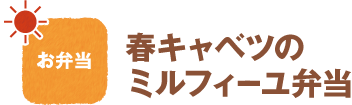 お弁当
春キャベツのミルフィーユ弁当