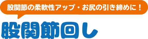股関節の柔軟性アップ・お尻の引き締めに！股関節回し