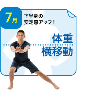 体重横移動