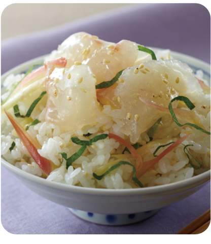甘酢みょうがの混ぜごはん