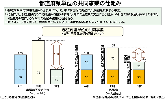 都道府県単位の共同事業の仕組み